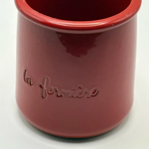 La Fermière Red Terracotta Cherub Cupid Yogurt Pot Valentine Limited Edition - Picture 1 of 5